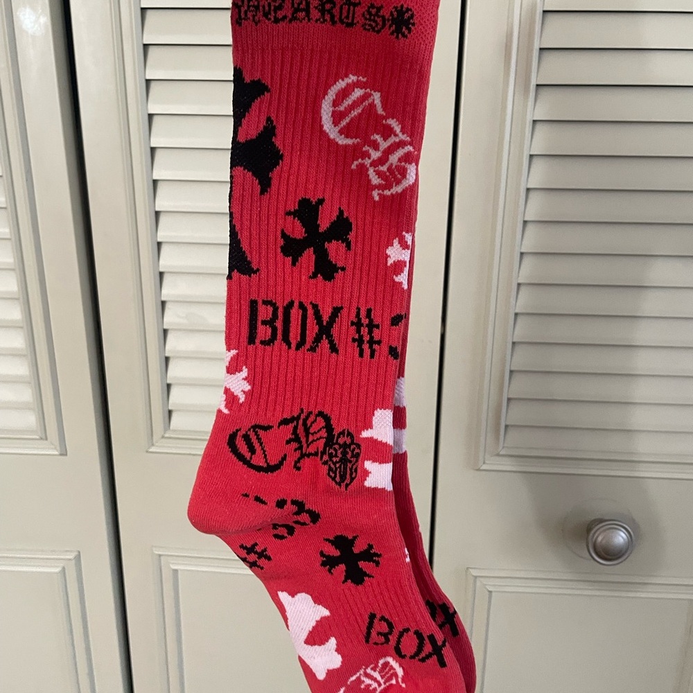Chrome Hearts Red Casual Socks